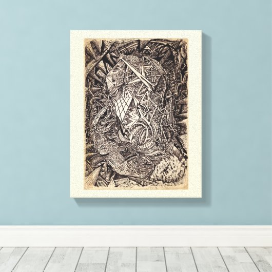 Diffrakete (Höhlenbewohner) Leinwand Art (Insitu (Holzboden))