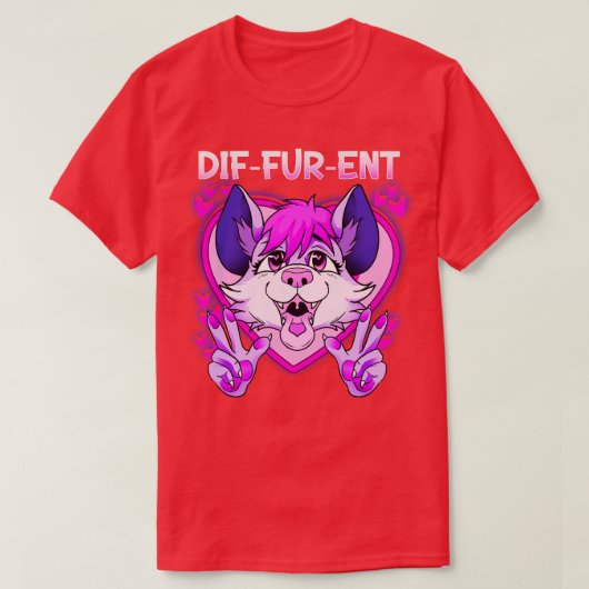 DifFurEnt I Fandom I Furries Cosplay 2 T-Shirt (Design vorne)