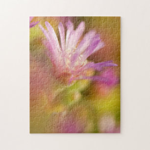 diffuses Bild einer farbigen, sukkulenten Blume Puzzle