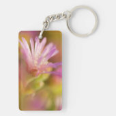 diffuses Bild einer farbigen, sukkulenten Blume Schlüsselanhänger (Rückseite)