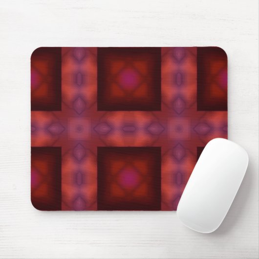 Diffuses Dunkelrotes Tartanmuster Mousepad (Mit Mouse)