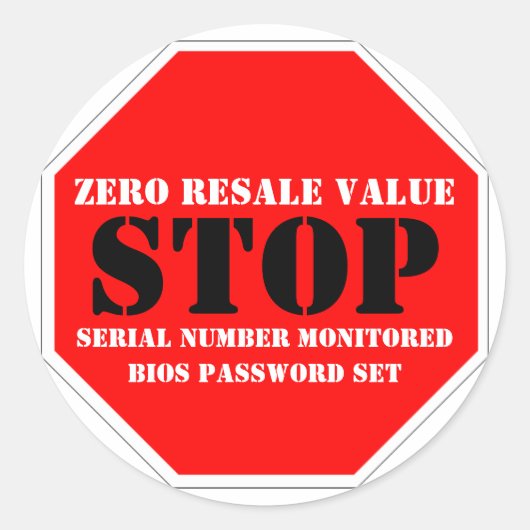 Dift Deterrent Warenkorb Runder Aufkleber (Vorderseite)