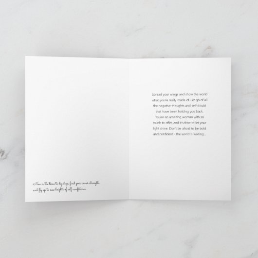 Dig Deep finden Sie Ihre innere Stärke schwarze Fr Dankeskarte (Innenseite)