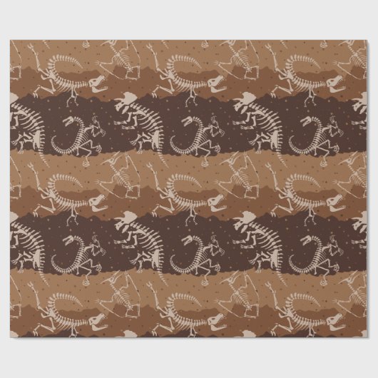 Dig Dino Dig Geschenkpapier (Flach)