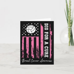 Dig for a cuure Breast Cancer Awareness Ribbon Vol Karte