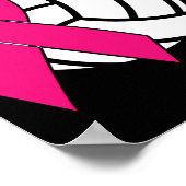 Dig for a cuure Breast Cancer Awareness Volleybyll Poster (Ecke)