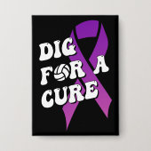 Dig for a cuure, Brustkrebs Awareness Volleyball Button (Vorderseite)