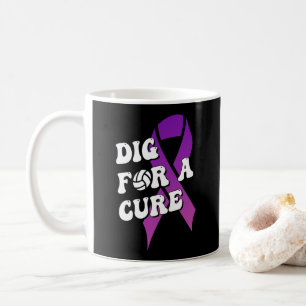 Dig for a cuure, Brustkrebs Awareness Volleyball Kaffeetasse