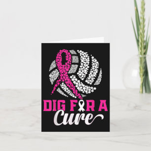 Dig for a cuure Brustkrebs Awareness Volleyball Karte