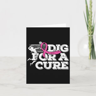 Dig for a cuure Brustkrebs Awareness Volleyball Karte