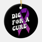 Dig for a cuure, Brustkrebs Awareness Volleyball Keramik Ornament (Vorne)