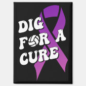 Dig for a cuure, Brustkrebs Awareness Volleyball Magnet (Vorderseite)