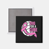 Dig for a cuure Brustkrebs Awareness Volleyball Magnet (Vorderseite/Rückseite)