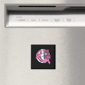 Dig for a cuure Brustkrebs Awareness Volleyball Magnet (In Situ (Geschirrspüler))