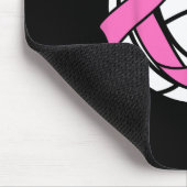 Dig for a cuure Brustkrebs Awareness Volleyball Mousepad (Ecke)