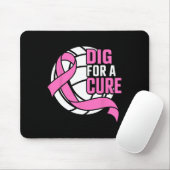 Dig for a cuure Brustkrebs Awareness Volleyball Mousepad (Mit Mouse)