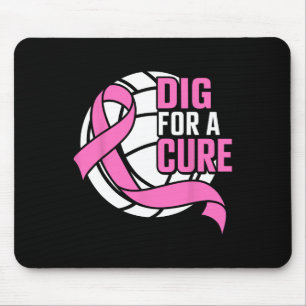 Dig for a cuure Brustkrebs Awareness Volleyball Mousepad