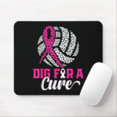 Dig for a cuure Brustkrebs Awareness Volleyball Mousepad (Mit Mouse)