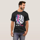 Dig for a cuure Brustkrebs Awareness Volleyball T-Shirt (Vorne ganz)