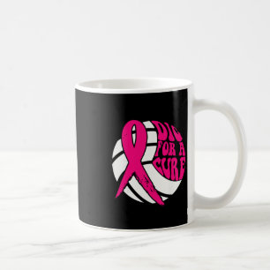 Dig for cuure Ribbon Volleyball Breast Cancer Awar Kaffeetasse