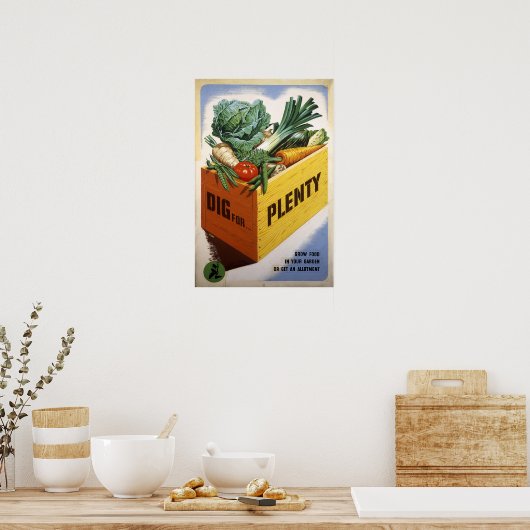 Dig For Plenty - Frucht und Veg Poster (Küche)