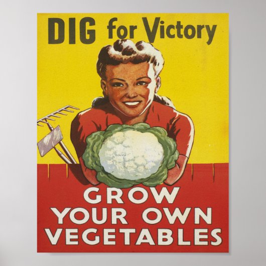 Dig for Victory Grow Your Own American Ww1 Poster (Vorne)