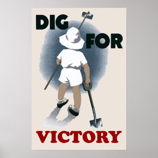 Dig for Victory Vintage Poster (Vorne)