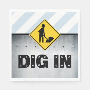 Dig im Baugewerbe Geburtstagsparty Napkins Serviette