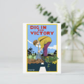 Dig in für den Sieg Postkarte (Stehend Vorderseite)