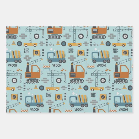 Dig it Pattern Boys Geschenkpapier Set (Vorderseite 3)