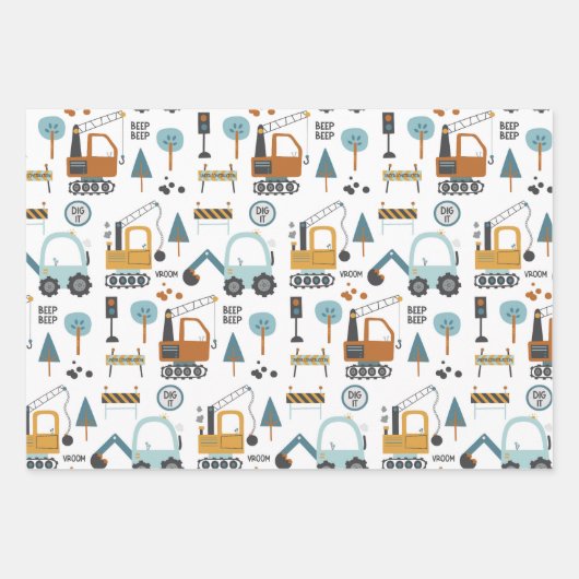 Dig it Pattern Boys Geschenkpapier Set (Vorderseite 3)