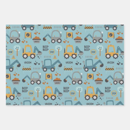 Dig it Pattern Boys Geschenkpapier Set (Vorderseite 2)