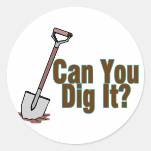 Dig It Runder Aufkleber