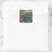 Dig Me Out Classic Logo Glossy Square Sticker (Tasche)