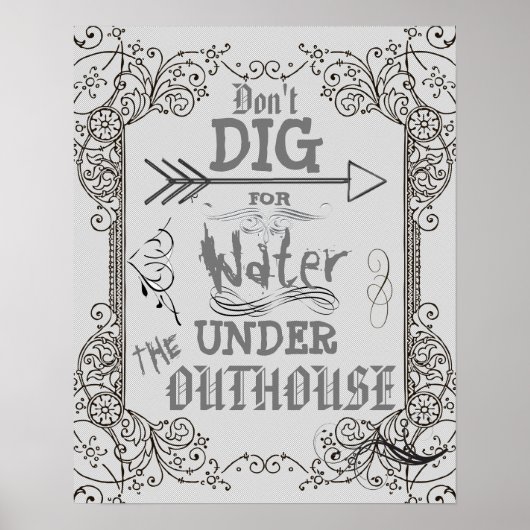 Dig nicht nach Wasser unter dem Haus. Poster (Vorne)