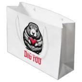 Dig You Große Geschenktüte (Rückseite Schrägansicht)