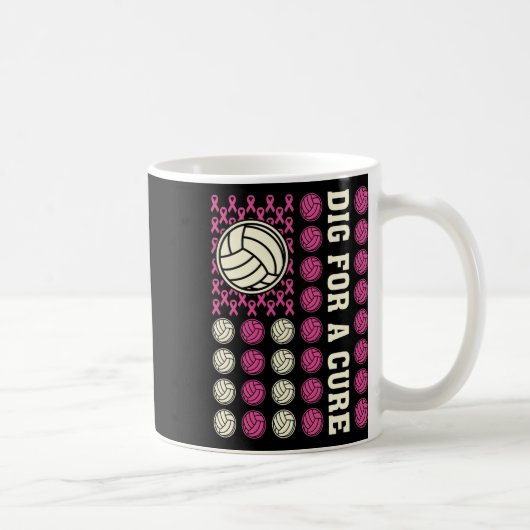 Dig zur Heilung von Multiplex-Volleyball-rosa Brus Kaffeetasse (Rechts)