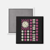 Dig zur Heilung von Multiplex-Volleyball-rosa Brus Magnet (Vorderseite/Rückseite)