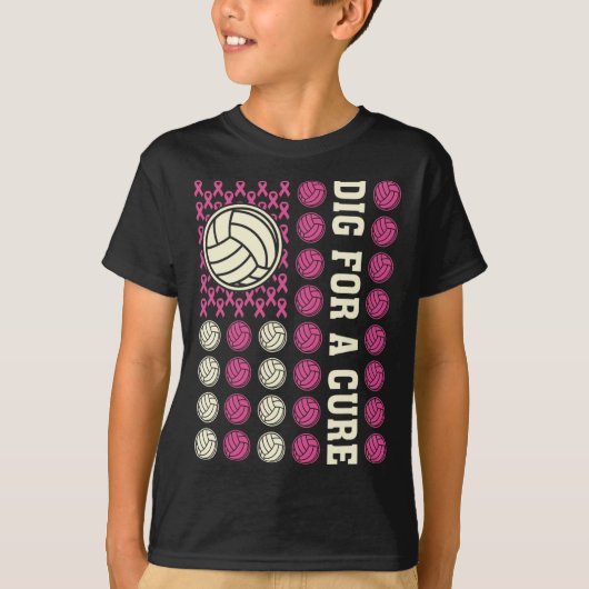 Dig zur Heilung von Multiplex-Volleyball-rosa Brus T-Shirt (Vorderseite)
