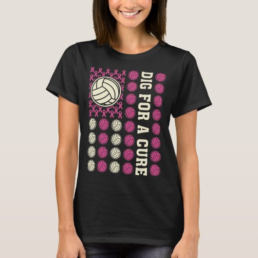 Dig zur Heilung von Multiplex-Volleyball-rosa Brus T-Shirt (Vorderseite)