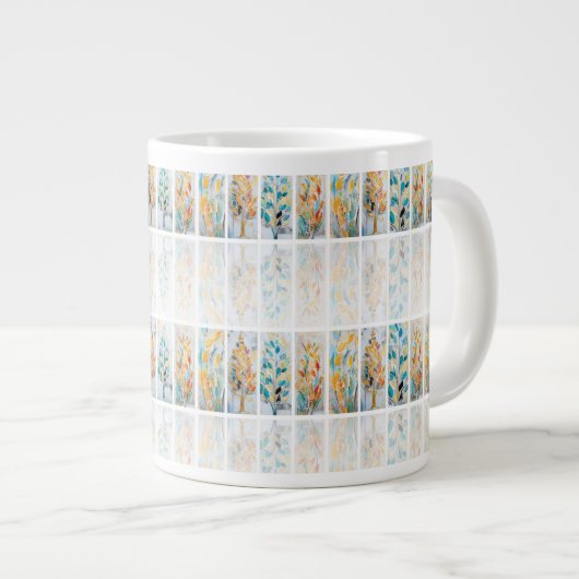 DigAI Golden Jubilee Botanicals Tile Jumbo Mug Jumbo-Tasse (Vorderseite Rechts)