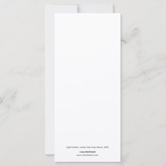 DigAI Golden Jubilee Sea Foam Bloom Card (Rückseite)