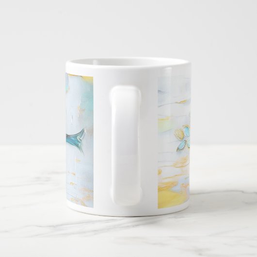 DigAI Sea Foam Bloom Jumbo Mug Jumbo-Tasse (Rückseite)