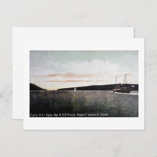 Digby Nova Scotia, Digby Gap - S.S. Prince Rupert Postkarte (Vorne/Hinten)