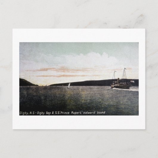 Digby Nova Scotia, Digby Gap - S.S. Prince Rupert Postkarte (Vorderseite)