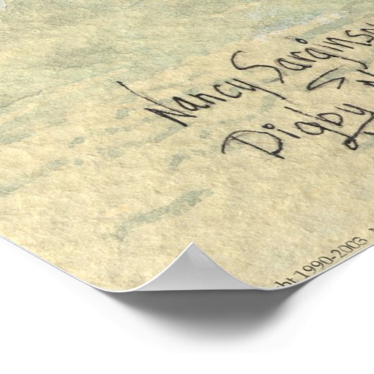 Digby, Nova Scotia, Fischerboote, Aquarell Poster (Ecke)