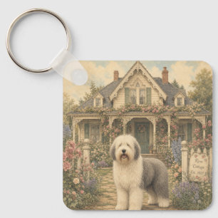 Digby, Oma's Old English Sheepdog Schlüsselanhänge Schlüsselanhänger