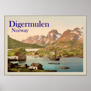 Digermulen ~ Norwegen ~ Vintage Travel Poster