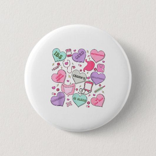 Digestive Divas Gastroenterologie Krankenschwester Button (Vorderseite)