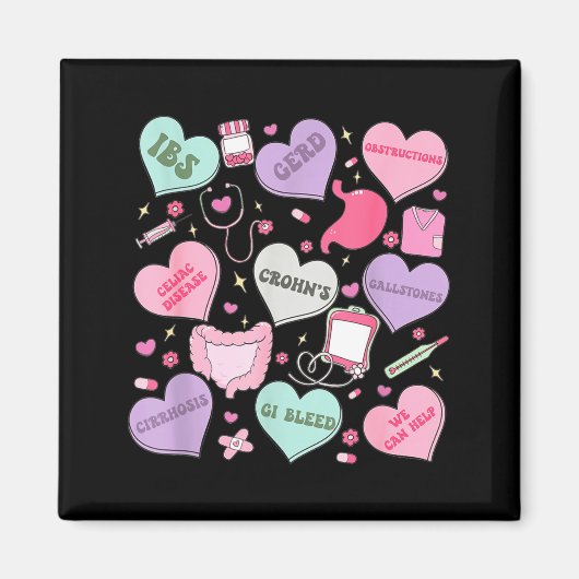 Digestive Divas Gastroenterology Nurse Valentine E Magnet (Vorne)